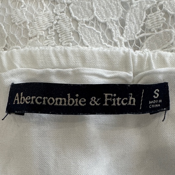Abercrombie & Fitch White Lace Button-Down Mini Dress Size S - Picture 11 of 13